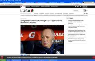 Lusa, de Portugal - Site diz que Felipo 'abandonou o Cruzeiro'