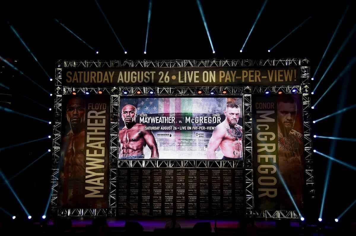 Imagens da abertura da turn com Mayweather e McGregor, em Los Angeles