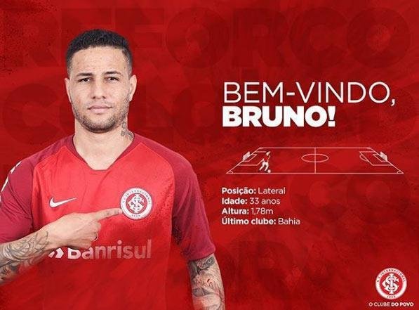 O Internacional anunciou a contratao do lateral-direito Bruno