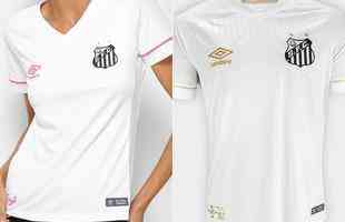 Santos. Camisa Feminina: R$ 199,99 / Camisa Masculina: R$ 179,99