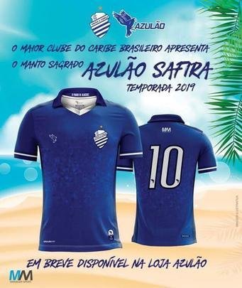Uniforme 2 do CSA lanado pelo Azulo, em dezembro