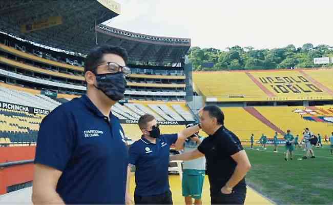 Representantes da Conmebol avaliam o Estádio Monumental de Guayaquil, palco da final da Libertadores