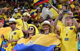 Torcedores do Equador no jogo de abertura da Copa do Mundo