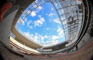 Arena MRV segue em ritmo acelerado de obras. Previso de concluso do estdio foi atualizada para dezembro.