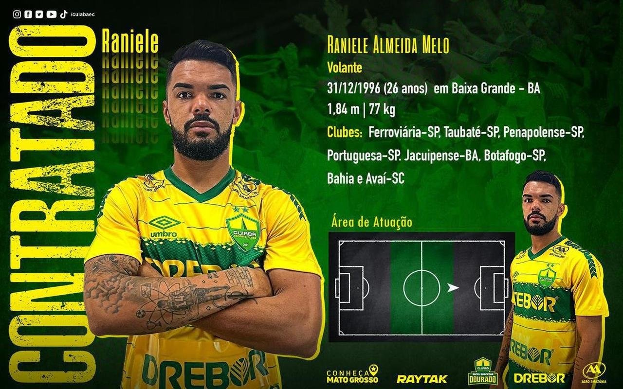 Cuiab anunciou o volante Raniele
