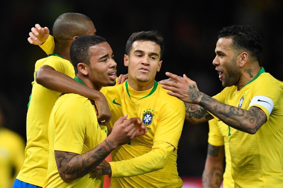 Gabriel Jesus fez, de cabea, o nico gol da vitria brasileira sobre a Alemanha em Berlim