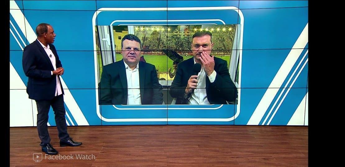 Transmisso pelo Facebook teve todas as caractersticas de uma partida de futebol vista pela TV
