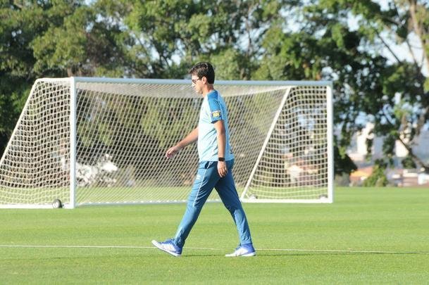 Tcnico da equipe sub-20, Ricardo Resende comandou nesta quinta-feira o primeiro treino como interino no Cruzeiro. Ele orientar a equipe na partida de domingo, s 16h, contra o Ava, na Ressacada, pela 14 rodada do Campeonato Brasileiro. Enquanto isso, a diretoria celeste busca um substituto para Mano Menezes, desligado do clube aps derrota para o Internacional, por 1 a 0, nessa quarta, pelo jogo de ida da semifinal da Copa do Brasil.