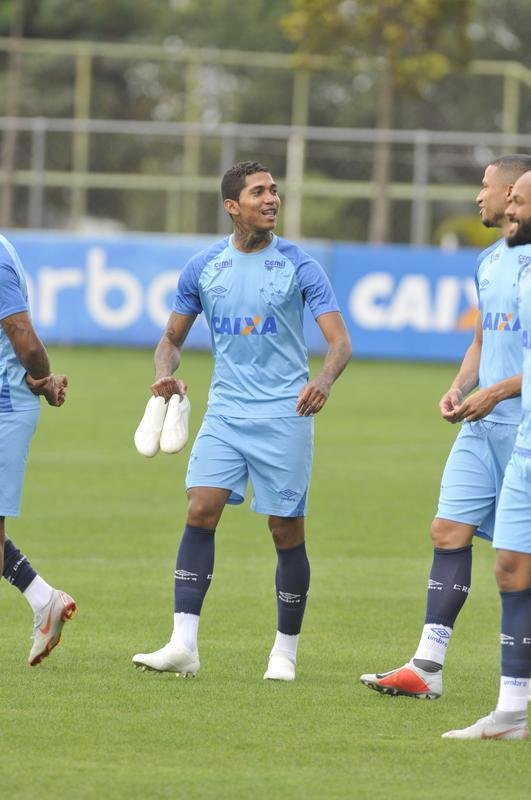 Imagens do treino do Cruzeiro antes do segundo duelo da final da Copa do Brasil, contra o Corinthians, em So Paulo