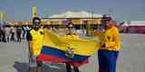 Torcedores do Equador no jogo de abertura da Copa do Mundo