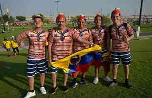 Torcedores do Equador no jogo de abertura da Copa do Mundo