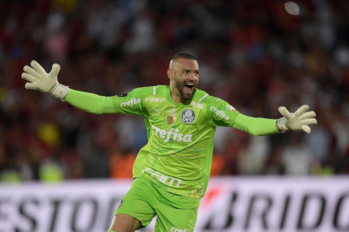 Fotos: festa dos jogadores do Palmeiras com a taa da Libertadores