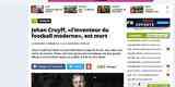 L'Equipe (Frana): 'Johan Cruyff, o inventor do futebol moderno, est morto'