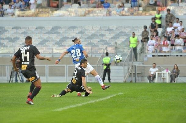 Fotos do jogo entre Cruzeiro e So Paulo