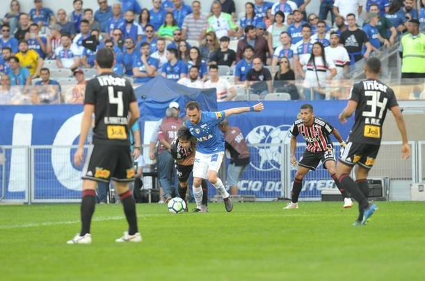 Fotos do jogo entre Cruzeiro e So Paulo