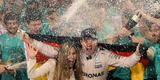 Festa de Nico Rosberg com o ttulo indito na Frmula 1; feito veio com segundo lugar em Abu Dhabi