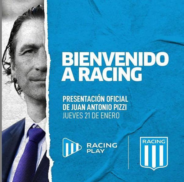 Juan Antonio Pizzi, treinador (Racing, da Argentina)