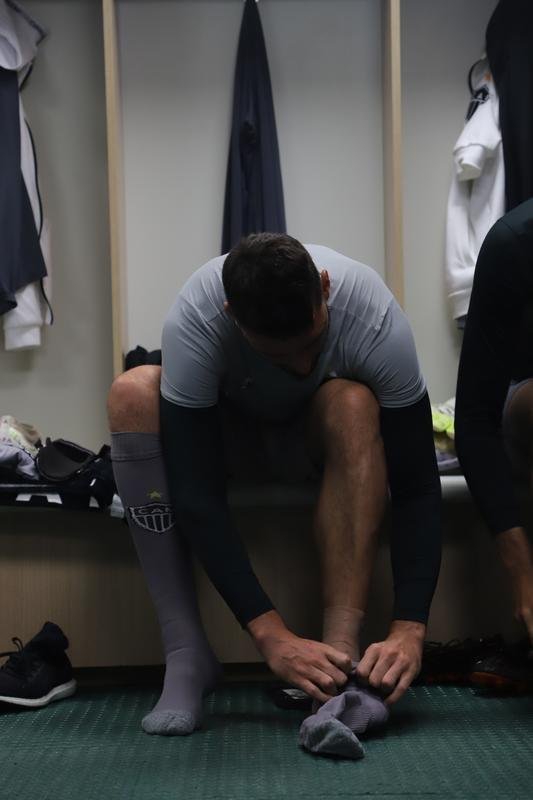 Fotos do aquecimento do Atltico no Allianz Parque antes do jogo contra o Palmeiras pela 19 rodada do Campeonato Brasileiro