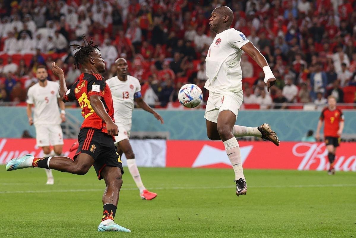 Fotos do jogo entre Blgica e Canad pelo Grupo F da Copa do Mundo