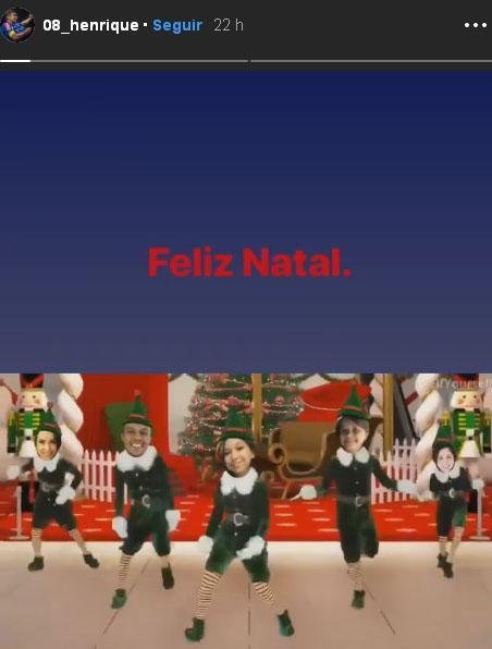 Henrique postou um vdeo para celebrar a data natalina