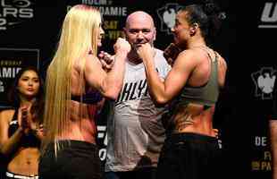 Encaradas na pesagem do UFC no Brooklyn - Holly Holm e Germaine de Randamie