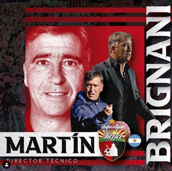 Martín Brignani, treinador (Deportivo Lara, da Venezuela)