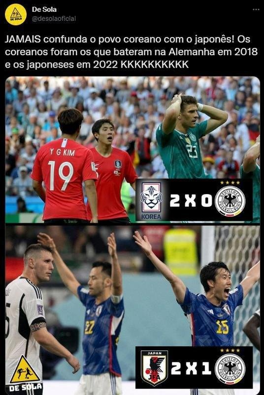 Memes da derrota da Alemanha para o Japo