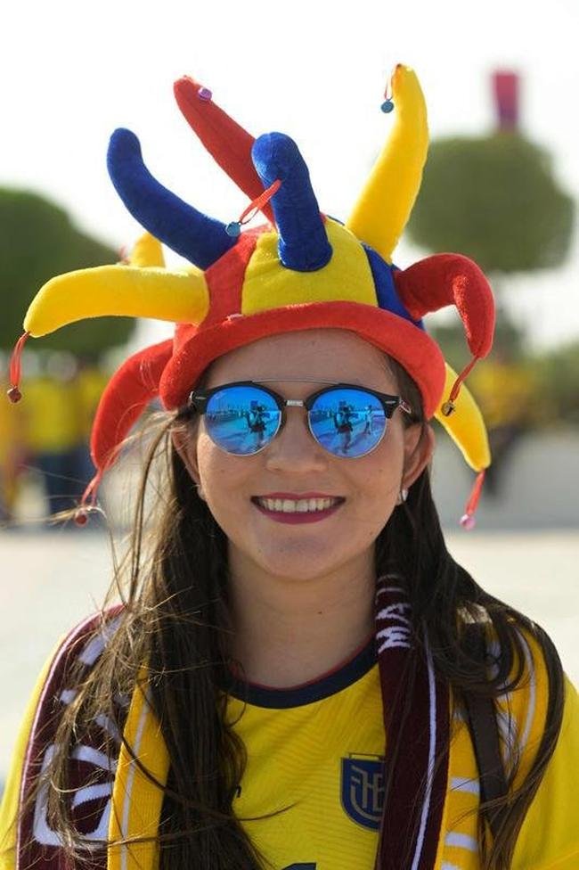Torcedores do Equador no jogo de abertura da Copa do Mundo
