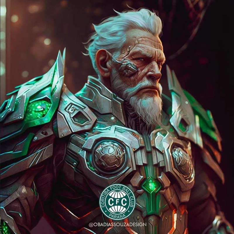 Vov Coxa, do Coritiba, repaginado com IA 