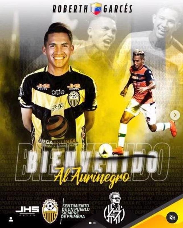 Roberth Garcs, meio-campista (Deportivo Tchira-VEN)