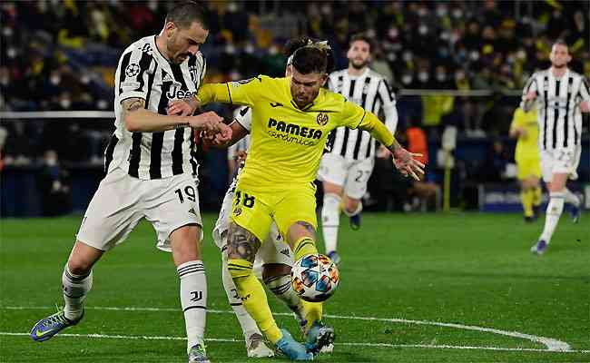 Juventus, de Bonucci, empata com Villarreal, de Moreno, no primeiro duelo das oitavas de final 