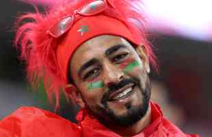 Torcedores de Marrocos e Canad na partida pelo Grupo F da Copa do Mundo 