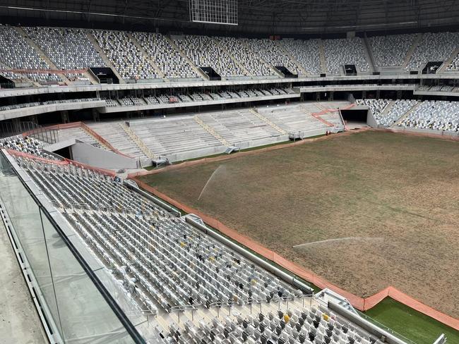 The upper bleachers in the eastern sector (where this photo was taken) have