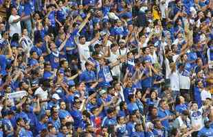 Fotos das torcidas de Cruzeiro e River Plate, no Mineiro, em duelo de volta das oitavas de final da Copa Libertadores