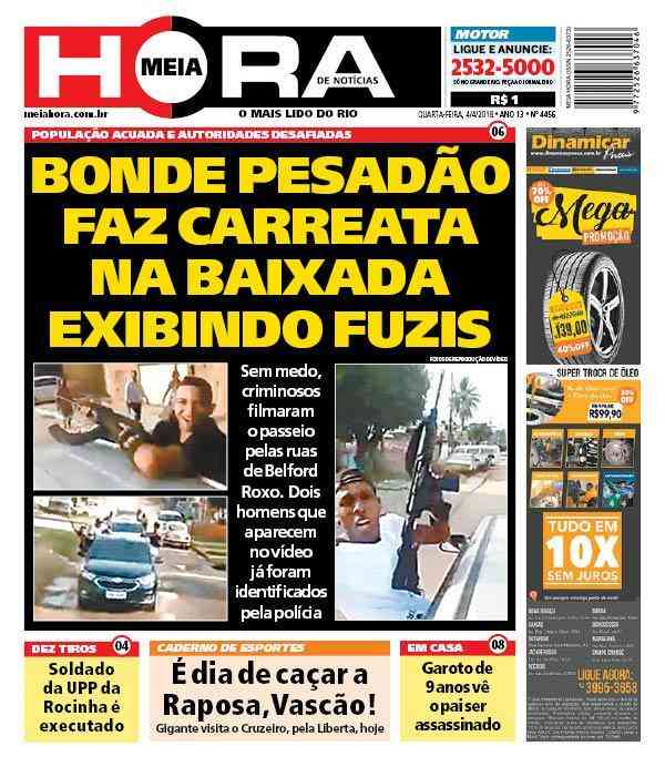 ' dia de caar a Raposa, Vasco!', intitula o jornal Meia Hora 