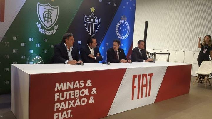 Oficializao do patrocnio da Fiat com os clubes mineiros
