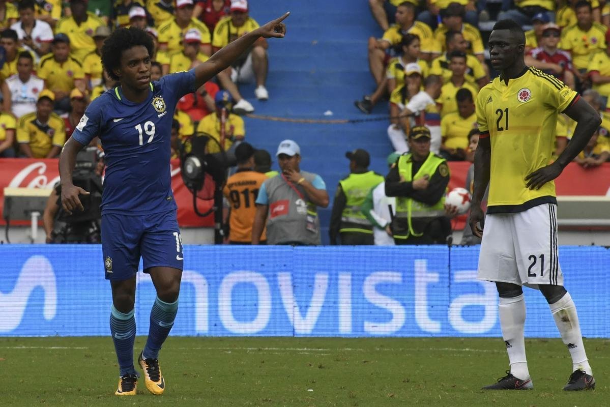 Brasil sai na frente com Willian, mas sofre empate da Colmbia com Falcao Garcia: resultado justo