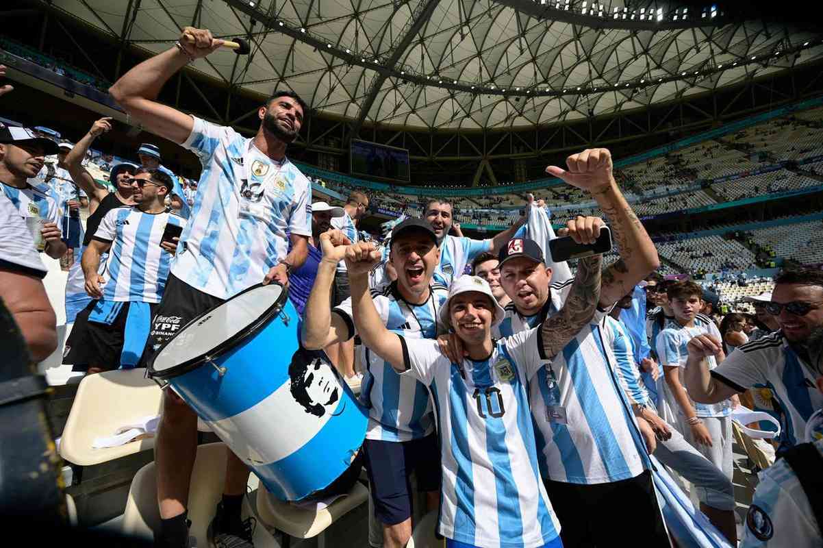 Imagens das torcidas de Argentina e Arbia Saudita na partida pelo Grupo C da Copa do Mundo do Catar 