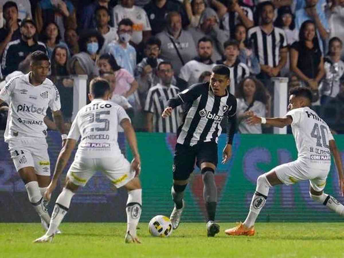 Botafogo empata com o Santos e sai do jogo na Vila tem gosto de vitória