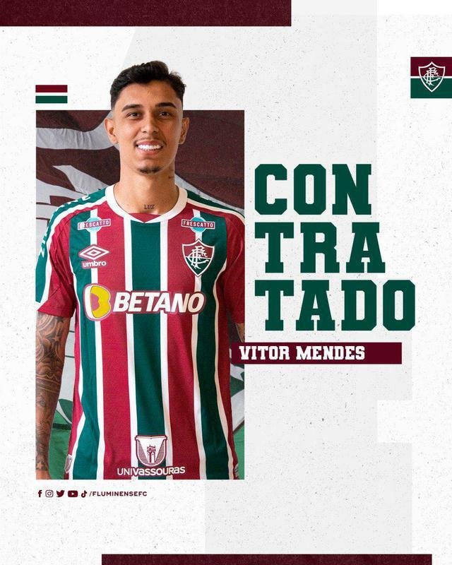 Fluminense anunciou o zagueiro Vitor Mendes