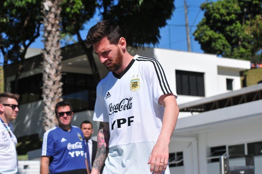 Imagens do treinamento da Argentina na Cidade do Galo