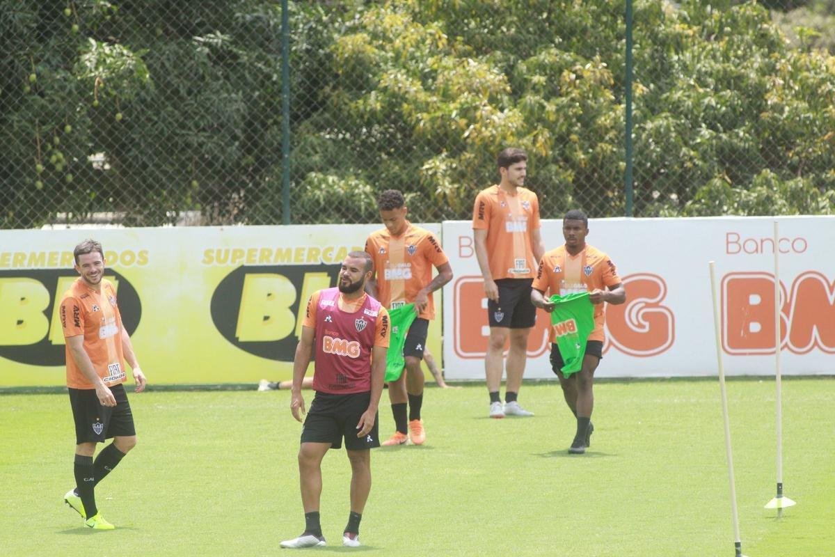 Treino do Atltico em preparao para o jogo de sbado, no Maracan