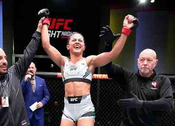 Natália Silva, de 26 anos, enfrenta a americana Victoria Leonardo neste sábado (20), em sua terceira luta no UFC