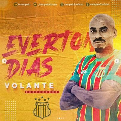 O Sampaio Corra anunciou a contratao do volante Everton Dias, que estava no Tsarsko Selo, da Bulgria