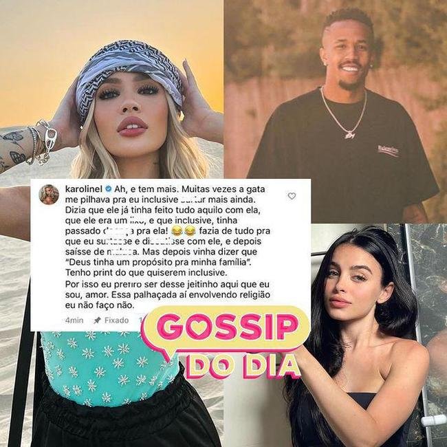 Karoline Lima afirma que der Milito a traiu com outra ex-namorada, chamada Tiffany Alvares