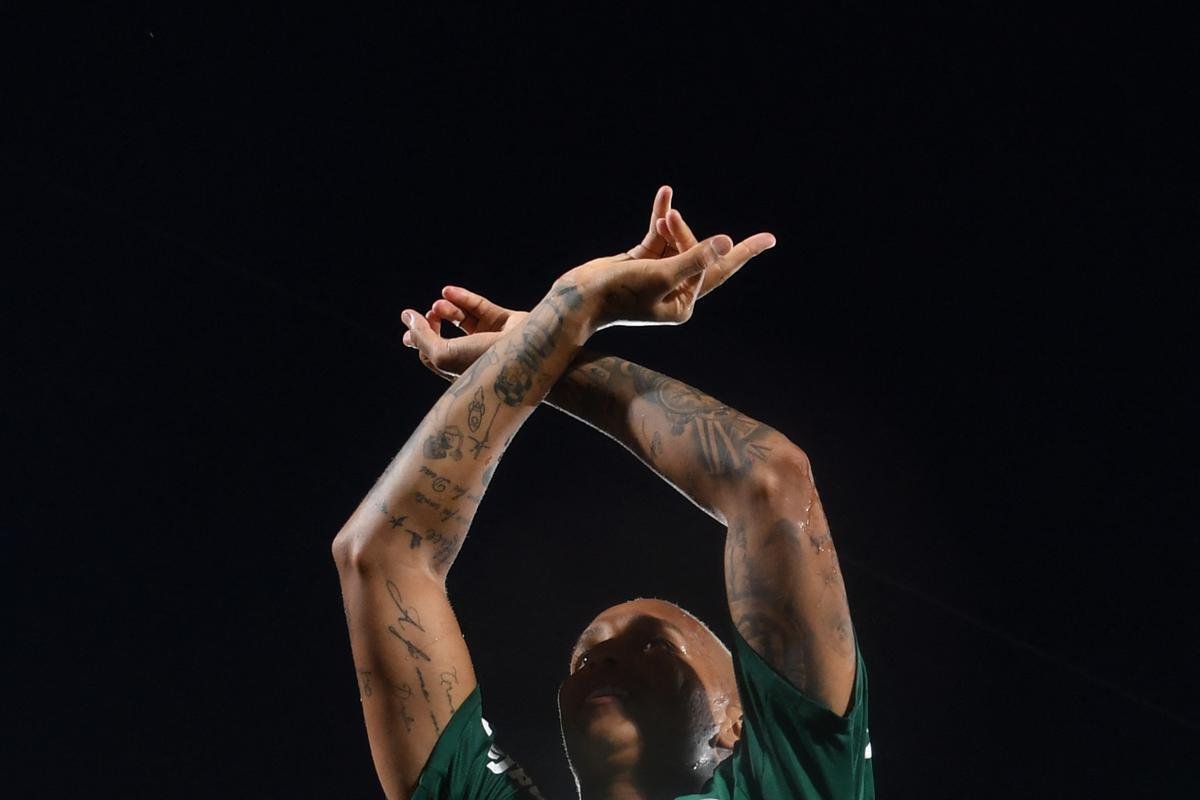 Fotos: festa dos jogadores do Palmeiras com a taa da Libertadores