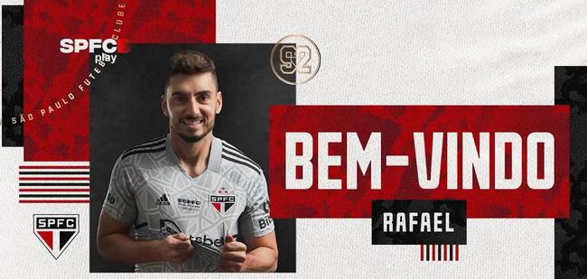 São Paulo anunciou o goleiro Rafael