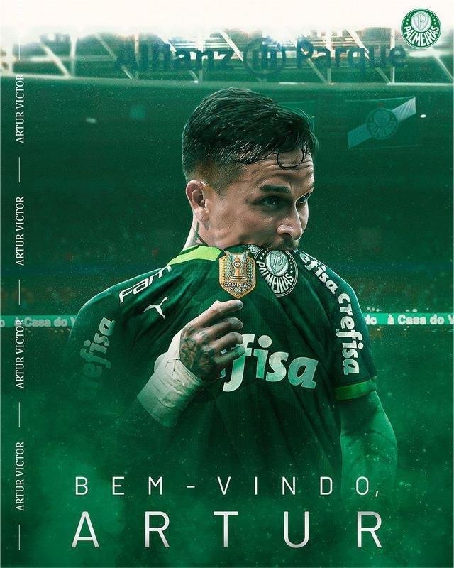 Palmeiras anunciou o atacante Artur