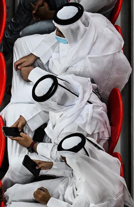 Torcedores de Blgica e Canad no jogo pela Copa do Mundo