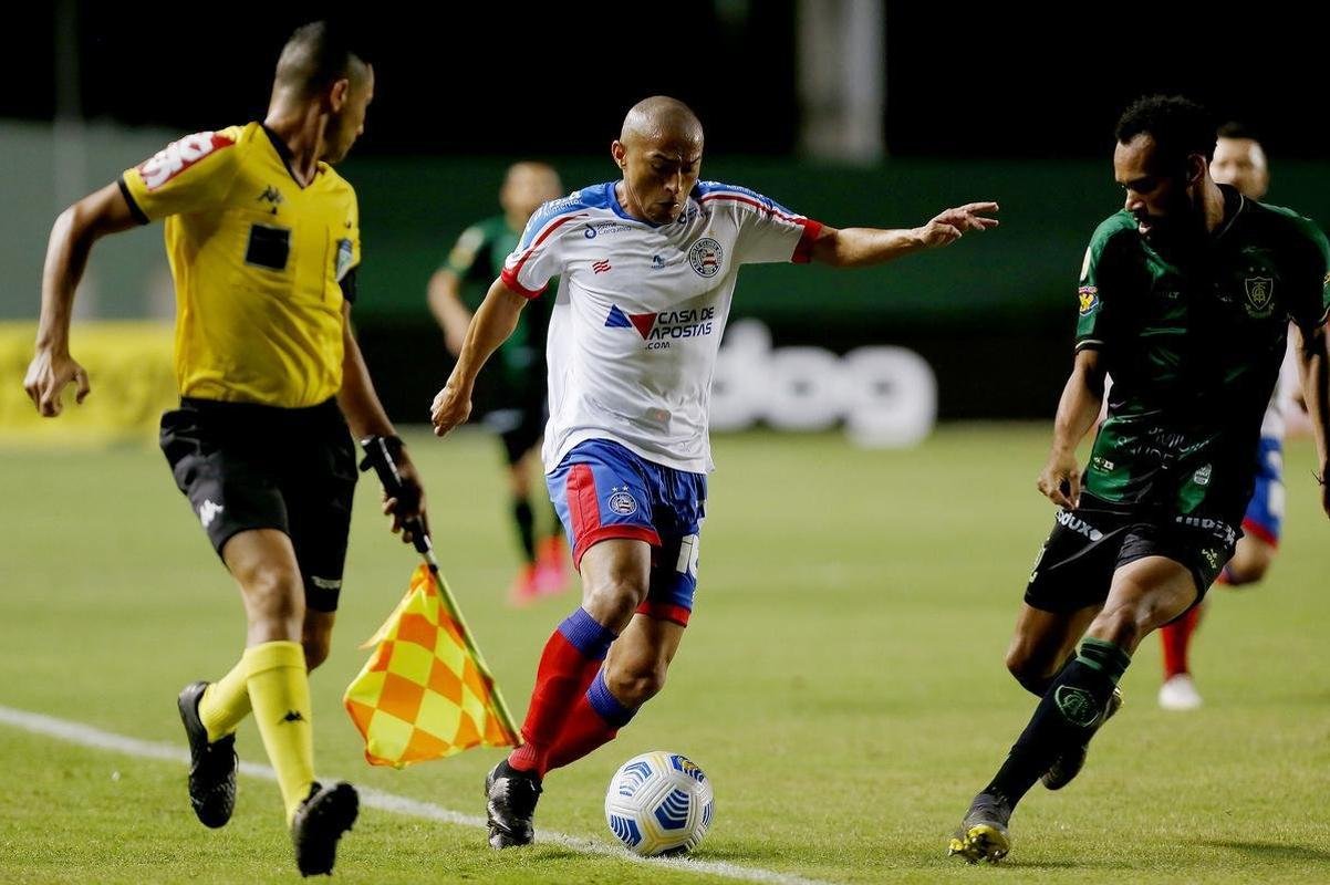 Fotos do jogo entre Bahia e Amrica no Estdio de Pituau, em Salvador, pela oitava rodada do Campeonato Brasileiro de 2021
